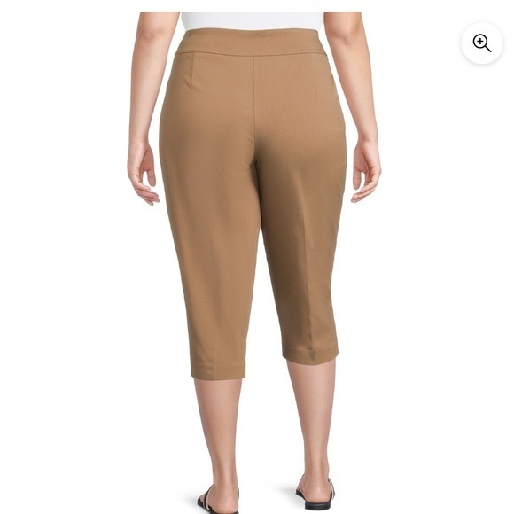 Terra & Sky Women’s Plus Size Millennium Capri Pants Size 4X Brown - Picture 3 of 5
